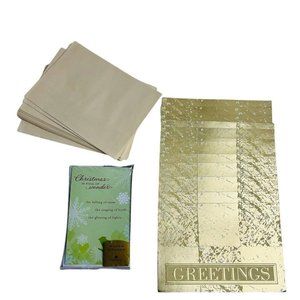 Dayspring Christmas Cards Boxed Set Of 18 Count Green And Gold Unused Lot Of 11